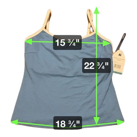 Beach House Women’s 16 Lexi Textured Underwire Tankini Top Supportive Blue NWT - Picture 7 of 7